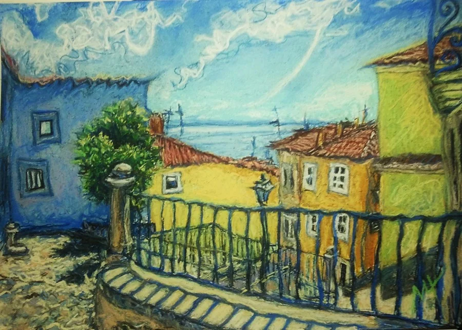 THE LACE (ink, pastel, paper 42х29 сm). €250. Sold.