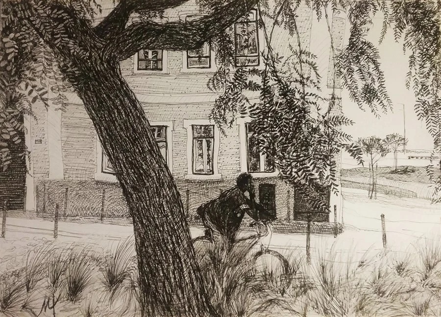 STOPPING TIME OF LISBON (liner, paper,  29,7×42 cm)