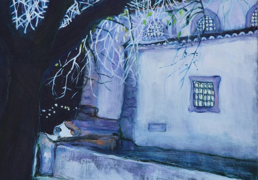 "THE DECEMBER OF ST. FRANCIS". FRAGMENT. (acrylic on canvas, 50х60 cm). €700.