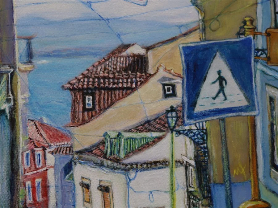 "LISBON. RUA VOZ DO OPERARIO". FRAGMENT. (Acrylic on canvas 50x70 cm) €750.