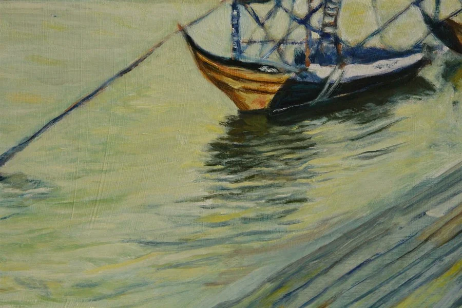 «PORTO. PREMONITION OF THE OCEAN» FRAGMENT (oil on hardboard, 61x43 cm). Price of original painting - €1580.