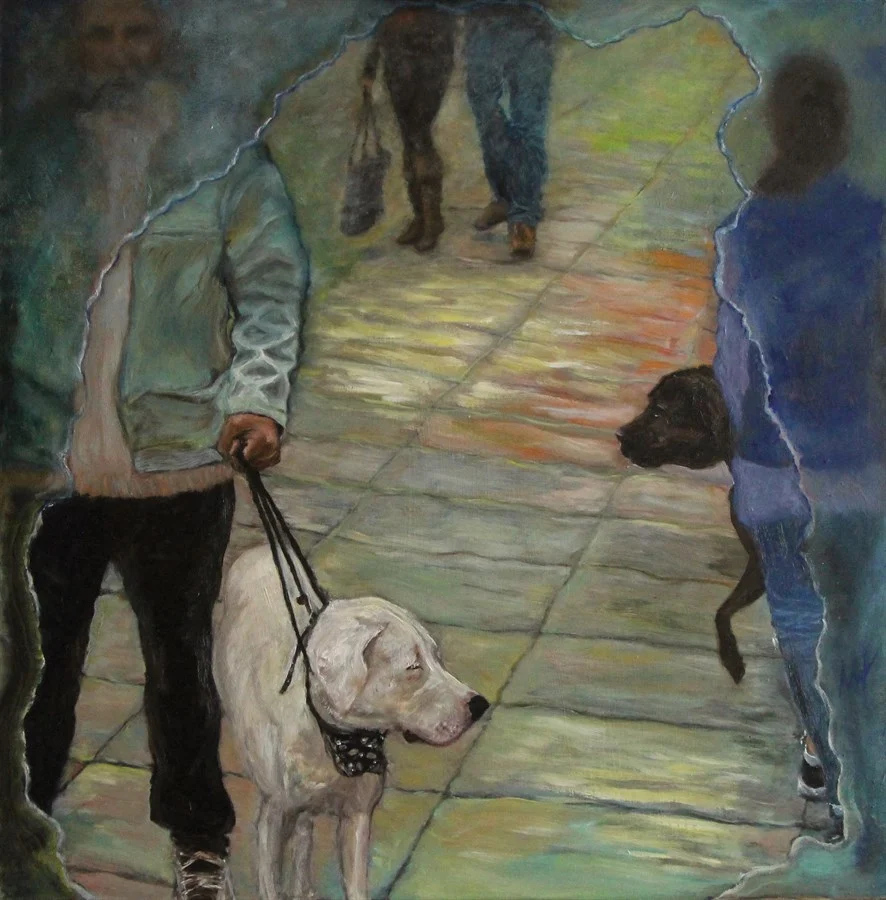 «THE OTHERS» (oil on hardboard, 62x62,5cm). Price of original painting - €618.