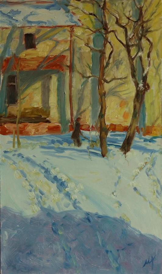 FROM OUR WINDOW (oil on hardboard, 61Х36 cm)